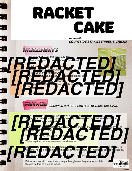 Racket Cake (PDF download)