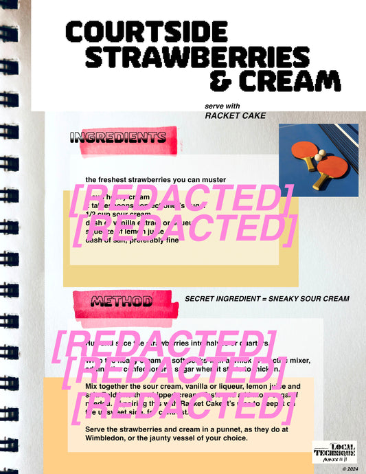 Courtside Strawberries and Cream (PDF download)